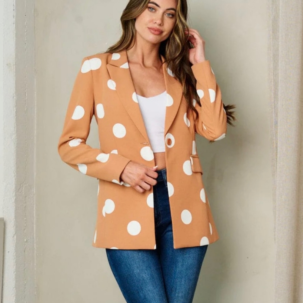 OVI Desert Clay Polka Dot Blazer